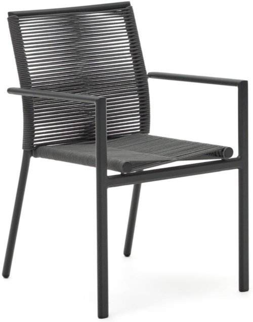 På billedet ser du variationen Culip, Udendørs stol, moderne, nordisk, reb fra brandet Laforma i en størrelse H: 84 cm. x B: 56 cm. x L: 60 cm. i farven Grå