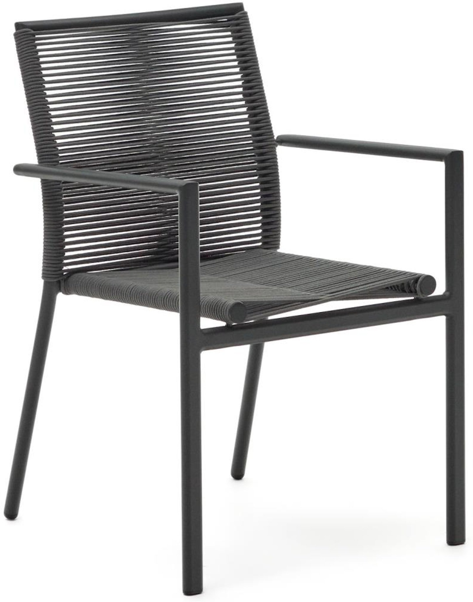 10: Culip, Udendørs stol, moderne, nordisk, reb by Laforma (H: 84 cm. x B: 56 cm. x L: 60 cm., Grå)