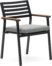 På billedet ser du variationen Bona, Udendørs stol, nordisk, moderne, metal fra brandet Laforma i en størrelse H: 83 cm. x B: 57 cm. x L: 55 cm. i farven Sort/Natur
