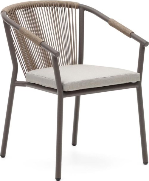På billedet ser du variationen Xelida, Udendørs stol, nordisk, moderne, metal fra brandet Laforma i en størrelse H: 79 cm. x B: 59 cm. x L: 63 cm. i farven Brun/Beige