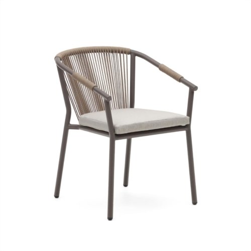 På billedet ser du Xelida, Udendørs stol, nordisk, moderne, metal fra brandet Laforma i en størrelse H: 79 cm. x B: 59 cm. x L: 63 cm. i farven Brun/Beige