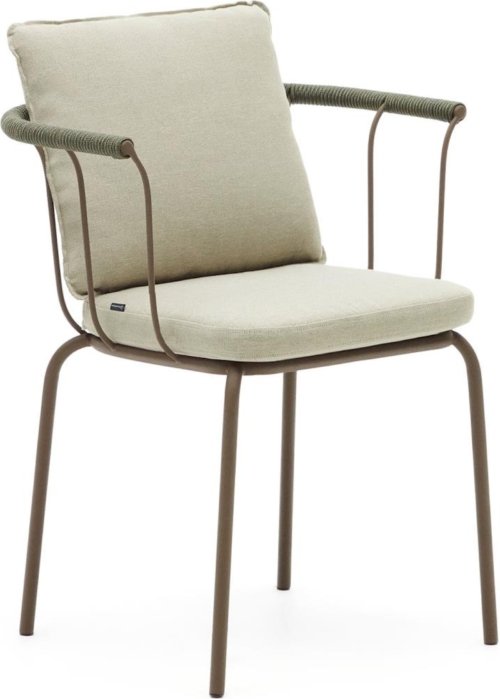 På billedet ser du variationen Salguer, Udendørs stol, vintage, metal fra brandet Laforma i en størrelse H: 71 cm. x B: 59 cm. x L: 52 cm. i farven Brun/Beige/Grøn
