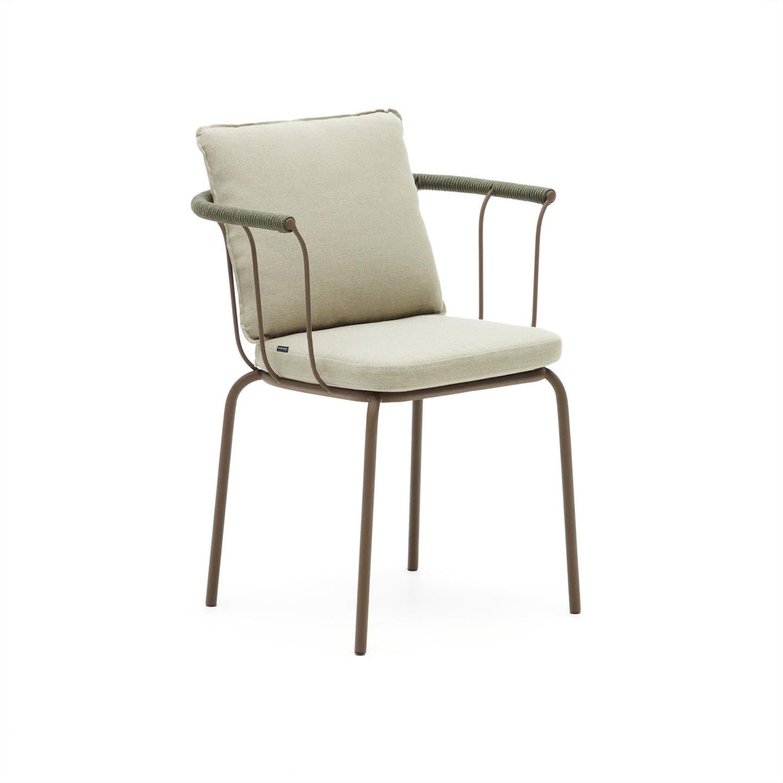 På billedet ser du Salguer, Udendørs stol, vintage, metal fra brandet Laforma i en størrelse H: 71 cm. x B: 59 cm. x L: 52 cm. i farven Brun/Beige/Grøn