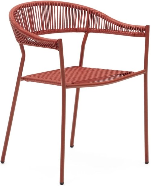 På billedet ser du variationen Futadera, Udendørs stol, moderne, nordisk fra brandet Laforma i en størrelse H: 76 cm. x B: 57 cm. x L: 54 cm. i farven Terracotta