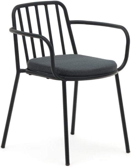 På billedet ser du variationen Bramant, Spisebordsstole, moderne, nordisk, metal fra brandet Laforma i en størrelse H: 76 cm. x B: 60 cm. x L: 55 cm. i farven Sort