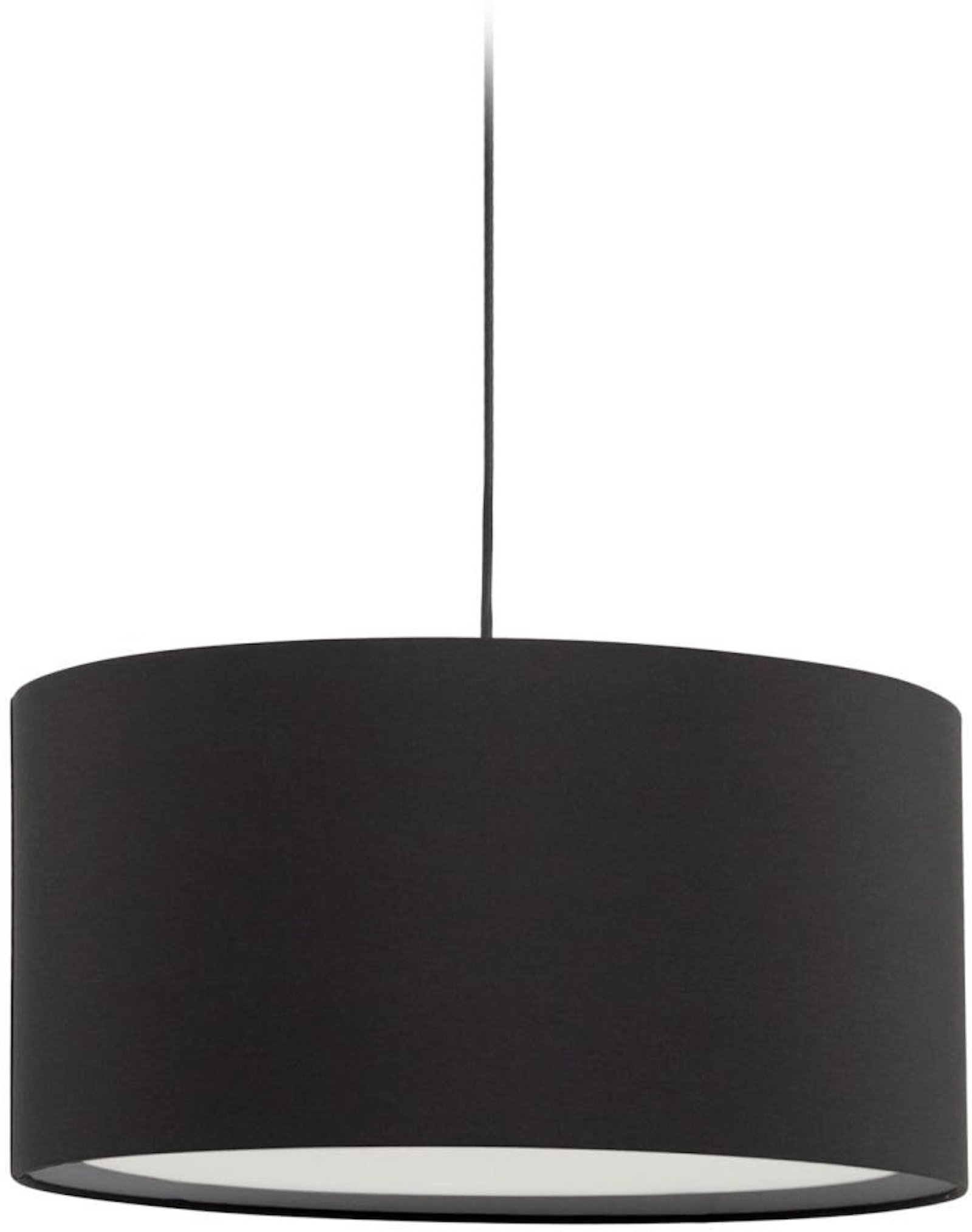Santana, Pendel lampe, moderne, nordisk, stof by Laforma (H: 25 cm. x B: 40 cm. x L: 40 cm., Sort)