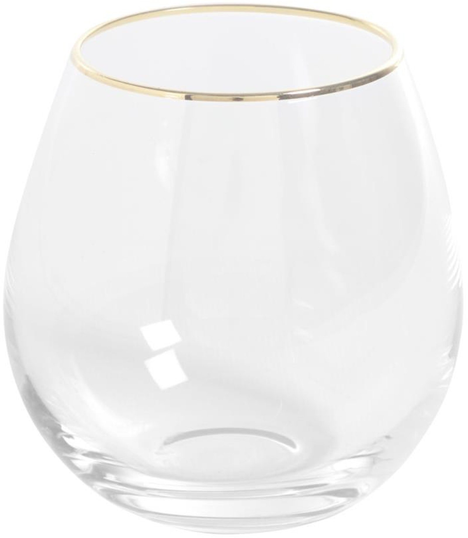 På billedet ser du variationen Rasine, Drikkeglas, Glas fra brandet LaForma i en størrelse H: 10 cm. x B: 9 cm. x L: 9 cm. i farven Guld/klar