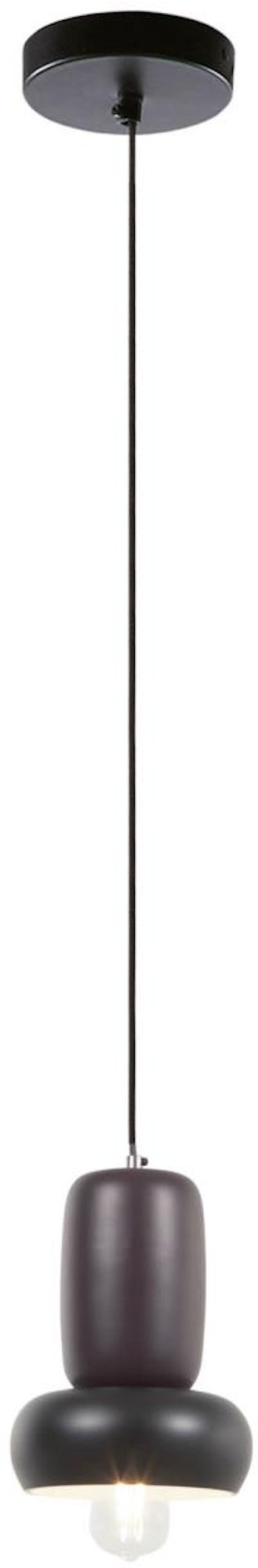 Cathaysa, Pendel lampe, Metal by LaForma (H: 28 cm. x B: 19 cm. x L: 19 cm., Rød/sort)