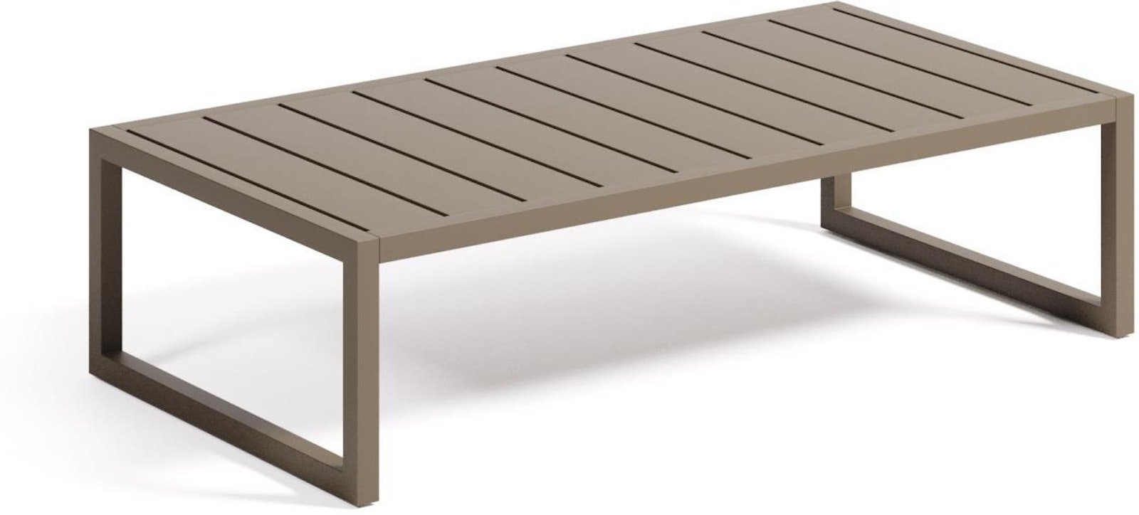 Comova, Udendørs sofabord, moderne, nordisk, metal by Laforma (H: 30 cm. x B: 114 cm. x L: 60 cm., Grøn)