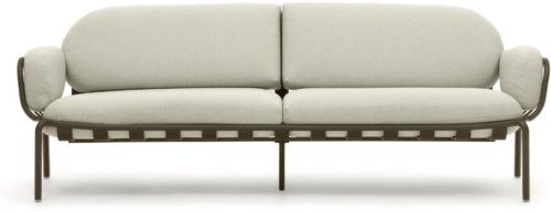 På billedet ser du variationen Joncols, Udendørs 3-personers sofa, moderne, nordisk, metal fra brandet Laforma i en størrelse H: 72 cm. x B: 224 cm. x L: 80 cm. i farven Grøn
