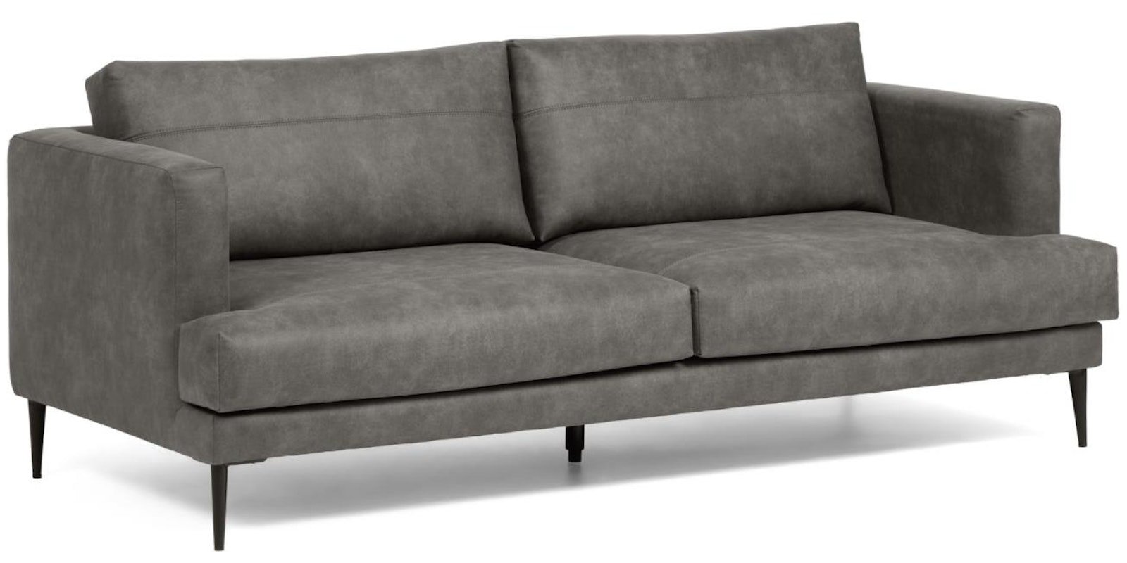 Tanya, 2-personers sofa, Stof by LaForma (H: 77 cm. x B: 183 cm. x L: 87 cm., Sort)