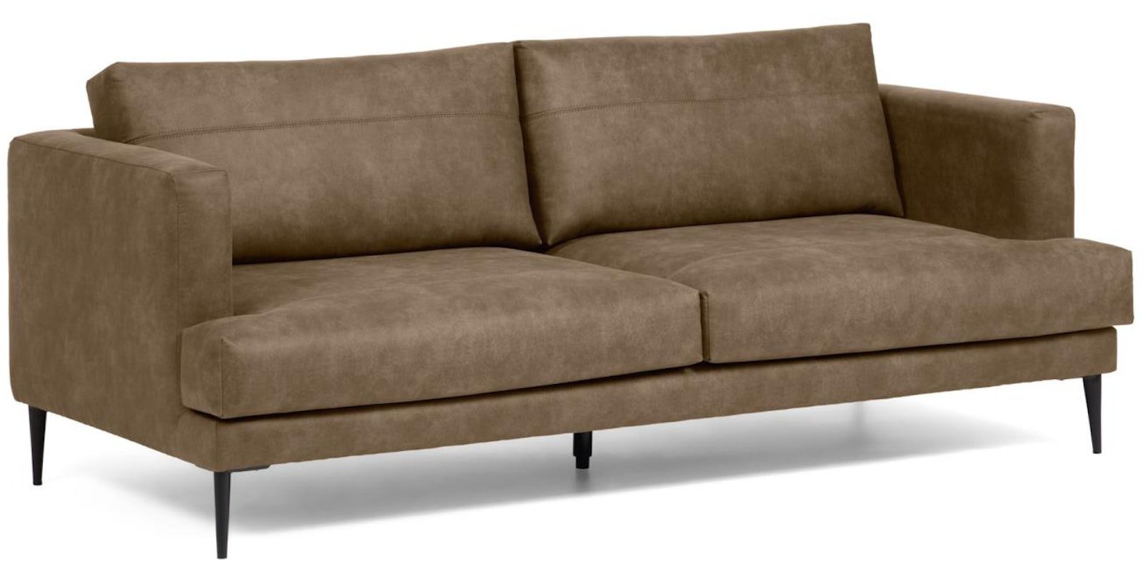Tanya, 2-personers sofa, Stof by LaForma (H: 77 cm. x B: 183 cm. x L: 87 cm., Gråbrun)