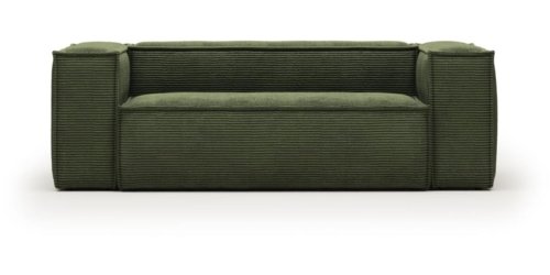 På billedet ser du variationen Blok, 3-personers sofa, Fløjl fra brandet LaForma i en størrelse H: 69 cm. x B: 210 cm. x L: 100 cm. i farven Grøn