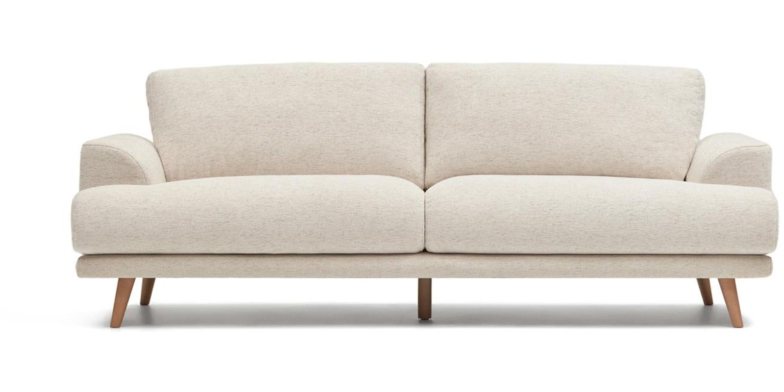 På billedet ser du Karin, 3-personers sofa, Stof fra brandet LaForma i en størrelse H: 92 cm. x B: 231 cm. x L: 97 cm. i farven Beige