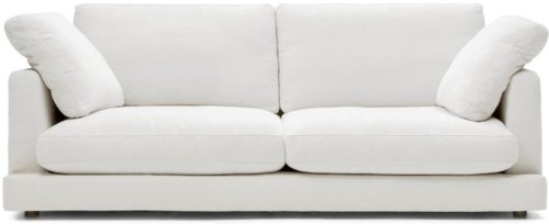 På billedet ser du variationen Gala, 3-personers sofa, rustik, stof fra brandet Laforma i en størrelse H: 87 cm. x B: 210 cm. x L: 105 cm. i farven Hvid