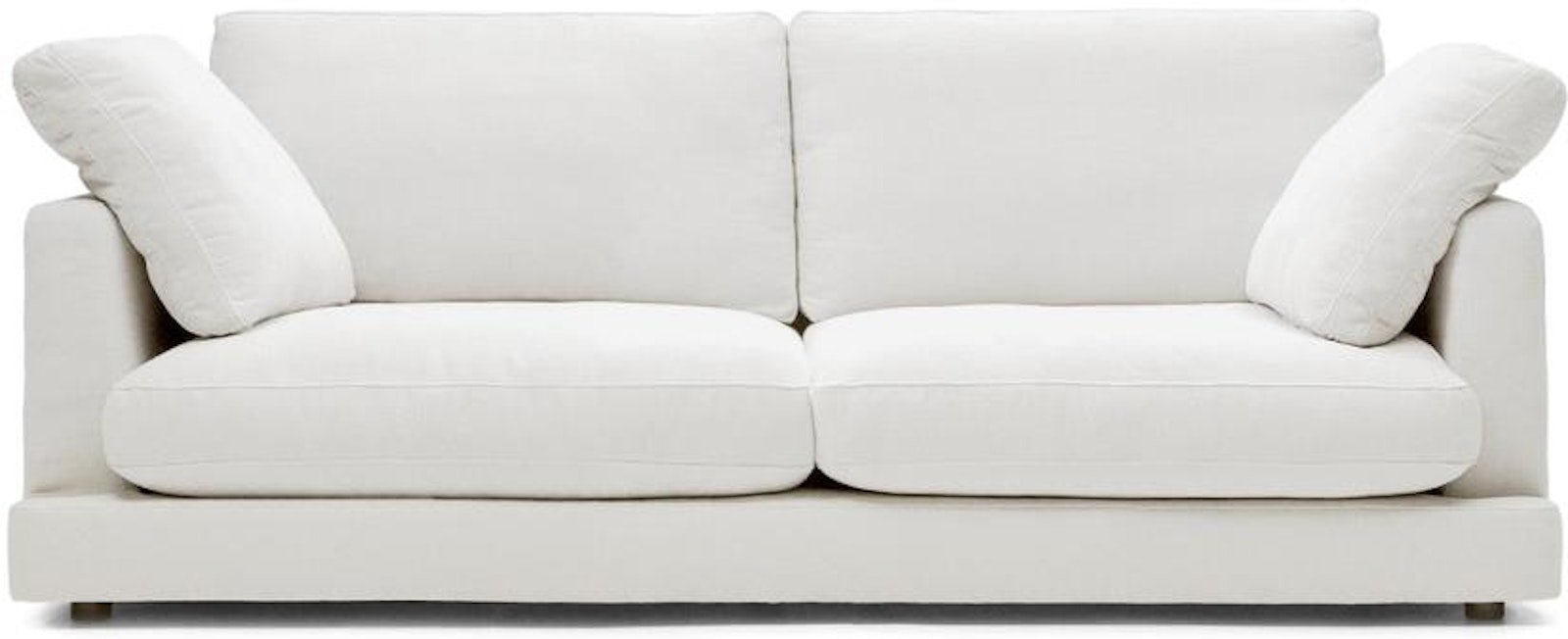 Billede af Gala, 3-personers sofa, rustik, stof by Kave Home (H: 87 cm. x B: 210 cm. x L: 105 cm., Hvid)