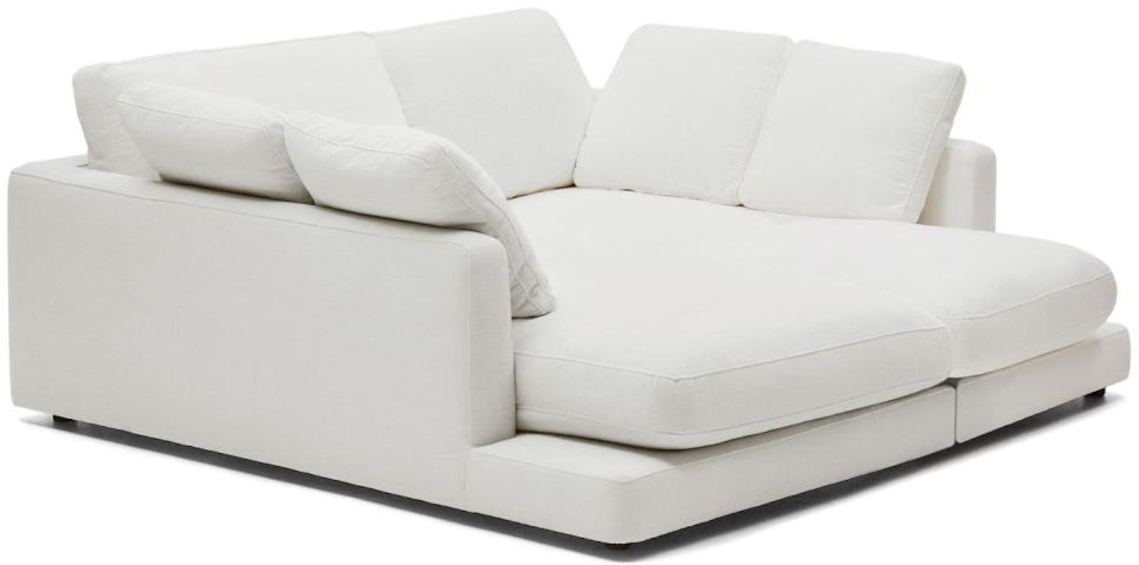 På billedet ser du variationen Gala, 3-personers sofa, rustik, stof fra brandet Laforma i en størrelse H: 87 cm. x B: 210 cm. x L: 193 cm. i farven Hvid