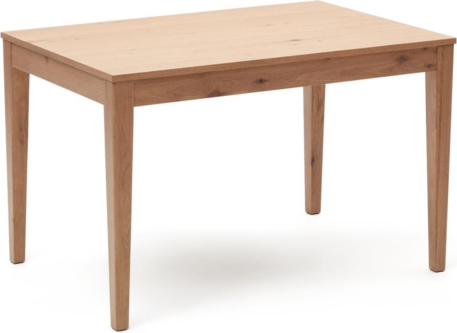 Yain, Spisebord med udtræk, moderne, solidt træ by Laforma (H: 76 cm. x B: 120 cm. x L: 80 cm., Natur)