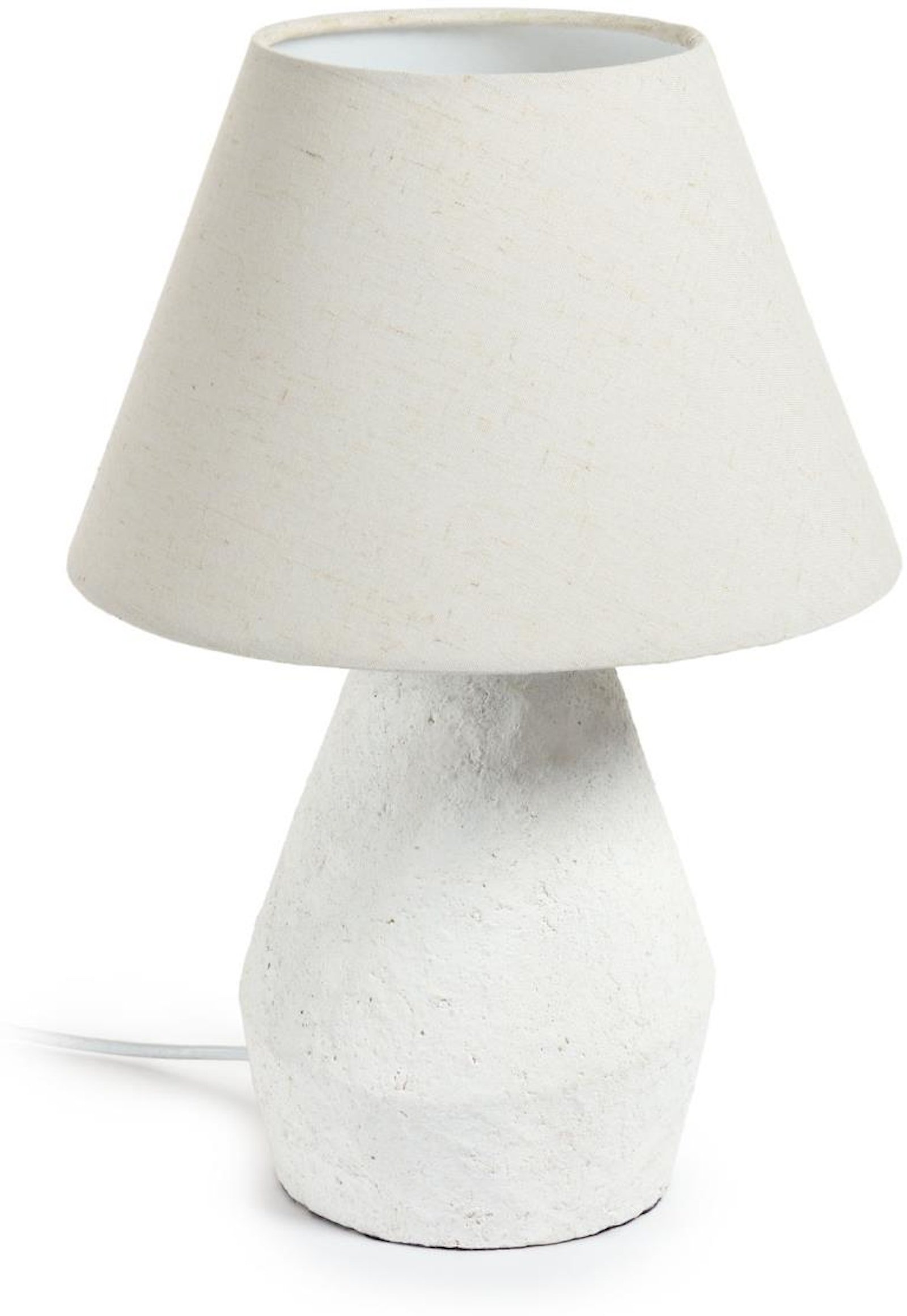 LAFORMA Noara magnesium bordlampe med hvid finish