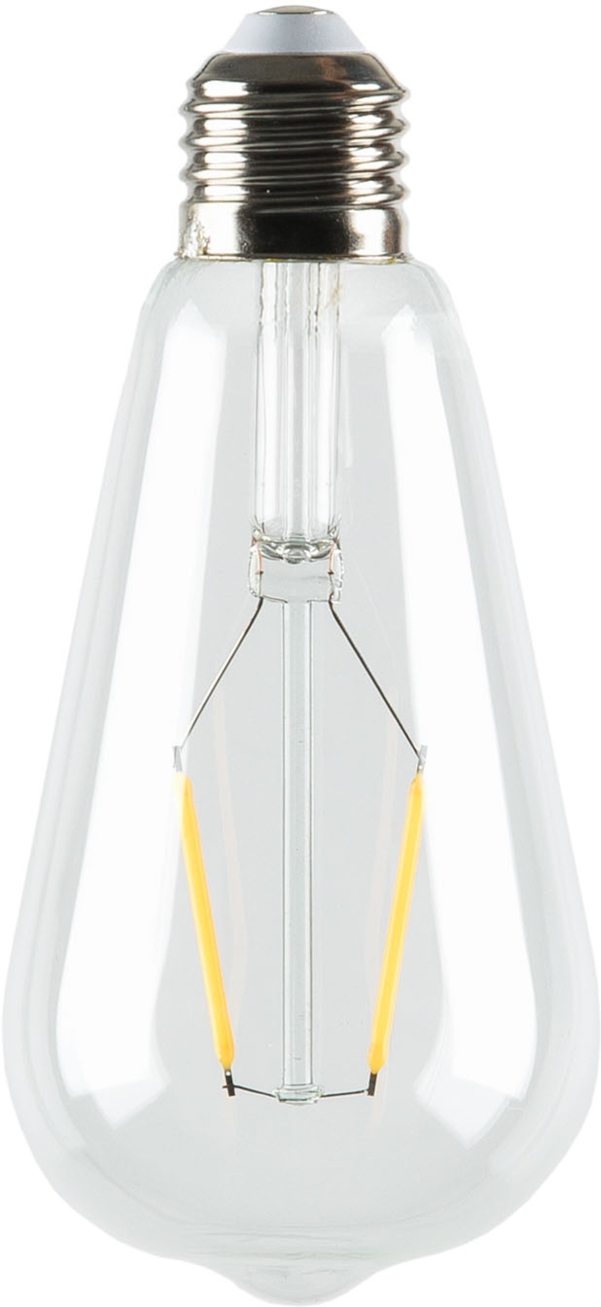 Bulb, Pære, moderne, nordisk by Laforma (H: 14 cm. x B: 6,5 cm. x L: 6,5 cm., Klar/Hvid)