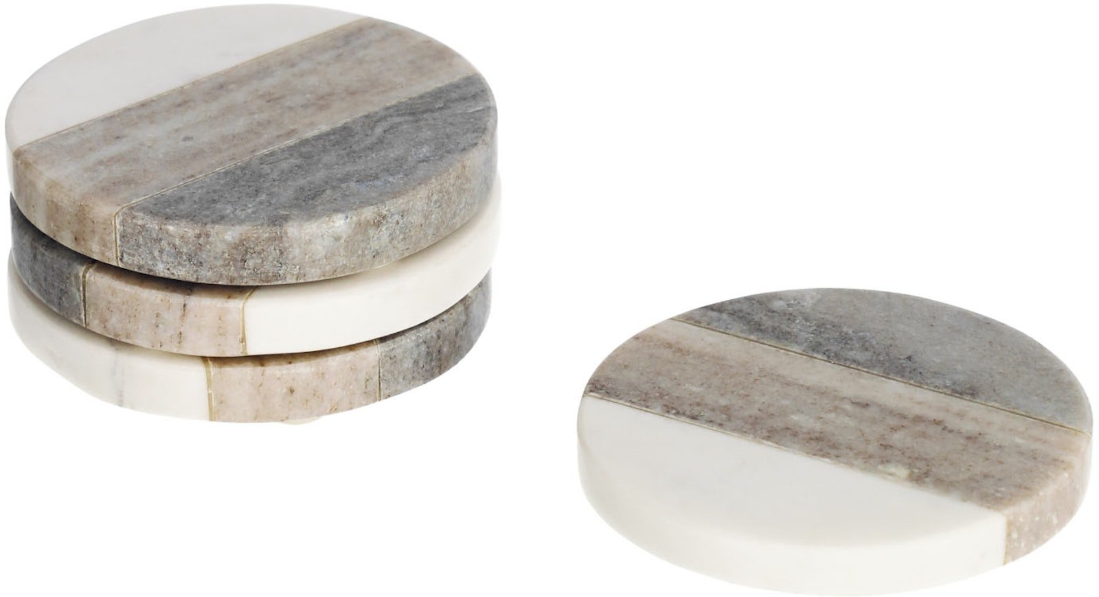 Xamila, Ølbrikker, moderne, marmor by Laforma (H: 1 cm. x B: 10 cm. x L: 10 cm., Flerfarvet)