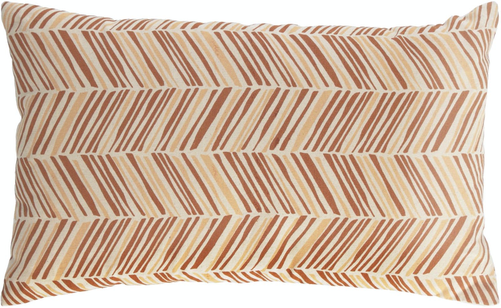 LAFORMA Uriana 100% bomulds pudebetræk i brun og gul 30 x 50 cm