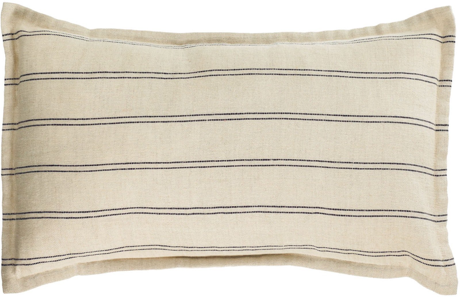 Emeli, Pudebetræk, nordisk, moderne, stof by Laforma (H: 1 cm. x B: 30 cm. x L: 50 cm., Beige/sort)