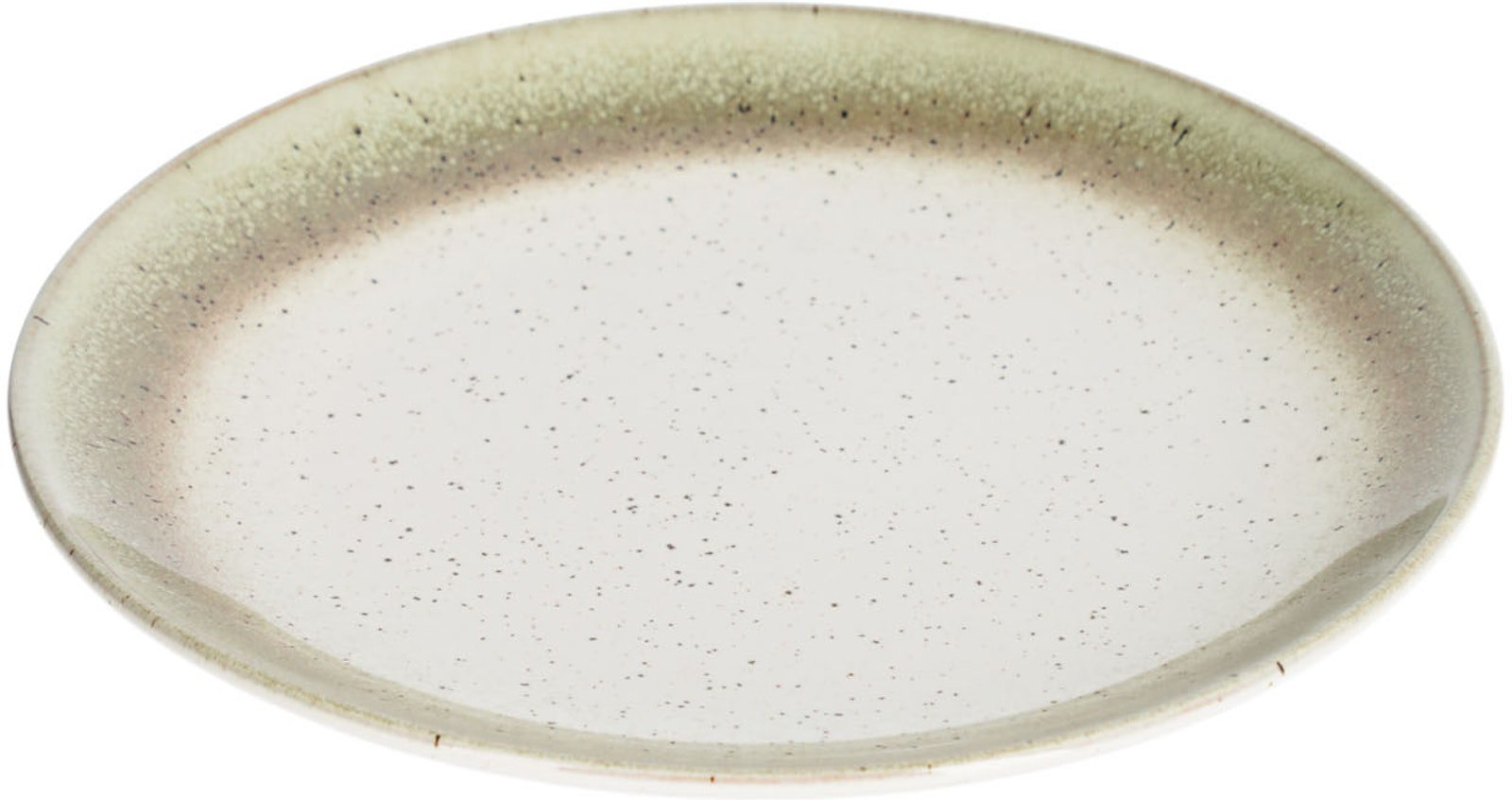 LAFORMA Elida desserttallerken - beige og grøn keramik (Ø20,5)