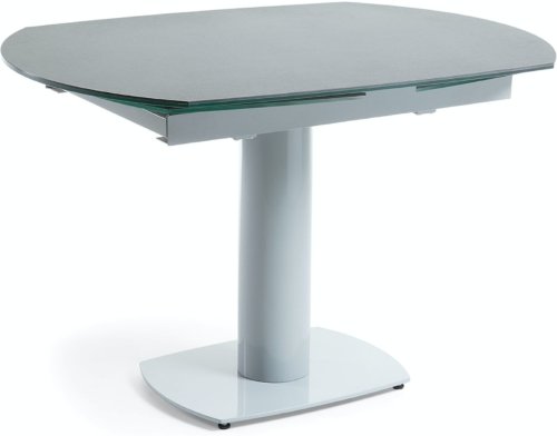 På billedet ser du variationen Rachel, Udtrækkeligt spisebord, moderne, keramisk fra brandet Laforma i en størrelse H: 79,5 cm. x B: 120 cm. x L: 90 cm. i farven Grå