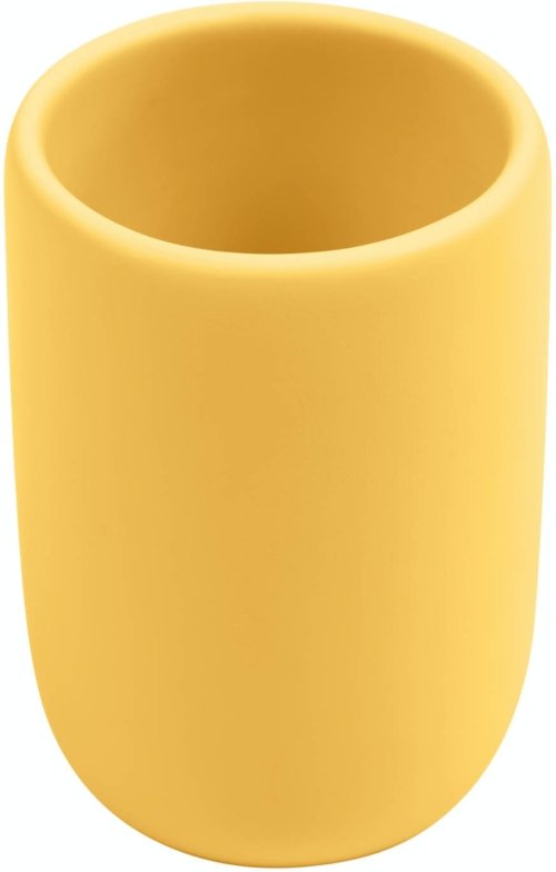 På billedet ser du variationen Chia, Tandbørsteholder, nordisk, moderne, plast fra brandet Laforma i en størrelse H: 10 cm. x B: 7 cm. x L: 7 cm. i farven Gul