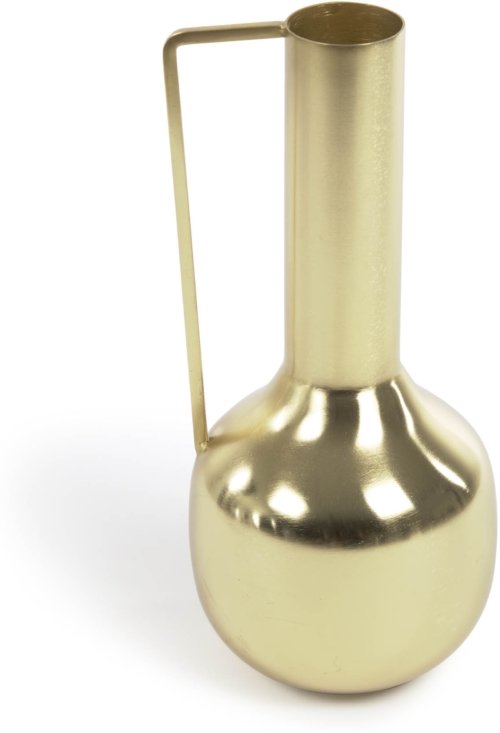 På billedet ser du variationen Catherine, Vase, vintage, metal fra brandet Laforma i en størrelse H: 25 cm. x B: 11 cm. x L: 11 cm. i farven Guld