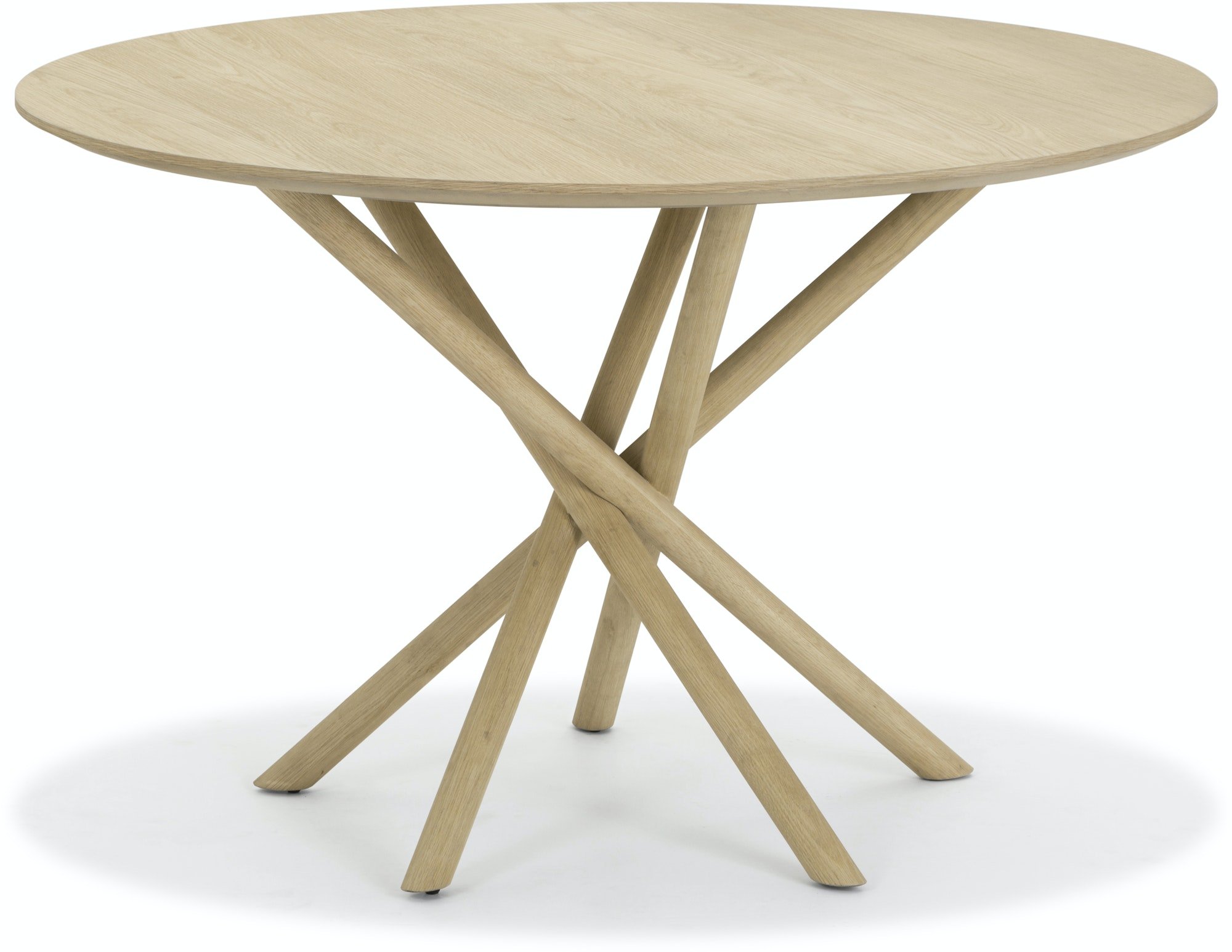 På billedet ser du variationen Hasseris, Rundt spisebord, Krydsstel, Ø120 cm, eg natur fra brandet Nielsen Design i en størrelse D: 120 cm. x H: 76 cm. x B: 120 cm. x L: 120 cm. i farven Eg natur