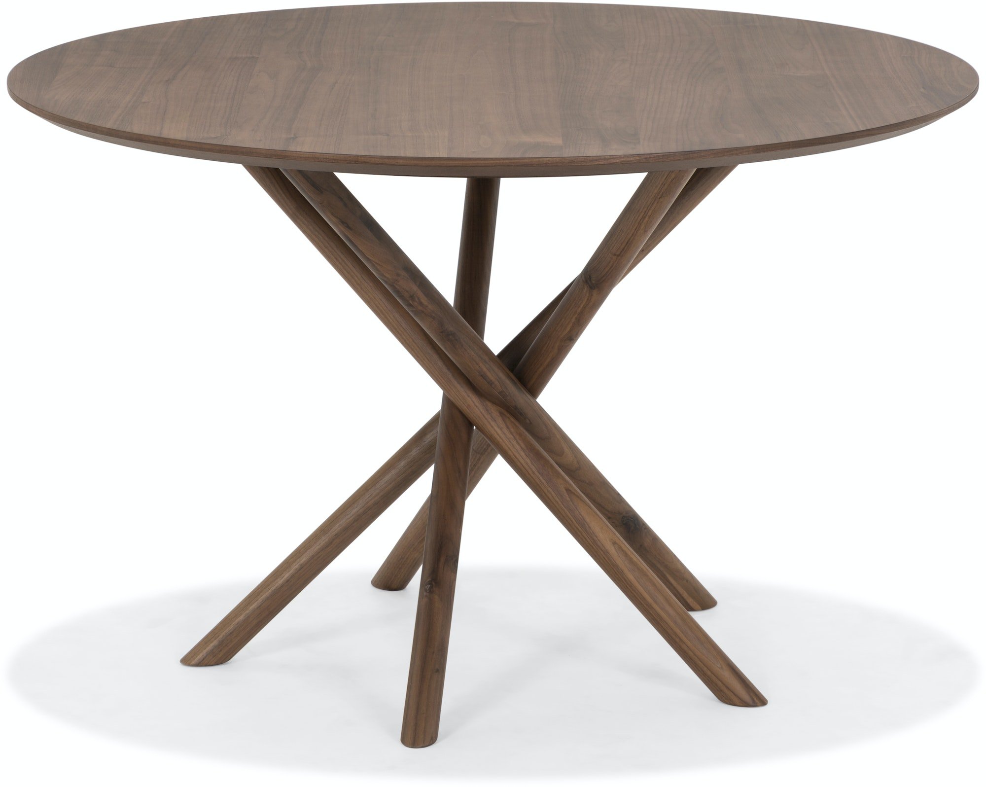 På billedet ser du variationen Hasseris, Rundt spisebord, Krydsstel, Ø120 cm, valnød fra brandet Nielsen Design i en størrelse D: 120 cm. x H: 76 cm. x B: 120 cm. x L: 120 cm. i farven Valnød