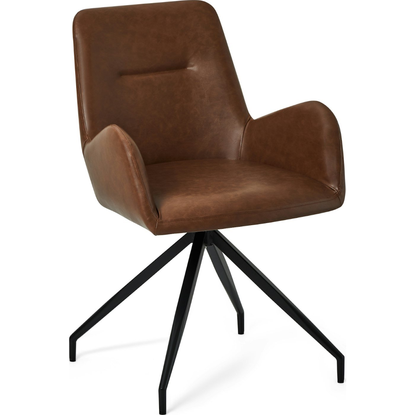 På billedet ser du Emily, Spisebordsstol, PU-Læder fra brandet Raymond & Hallmark i en størrelse H: 87 cm. x B: 58 cm. x D: 64 cm. i farven Mørkebrun