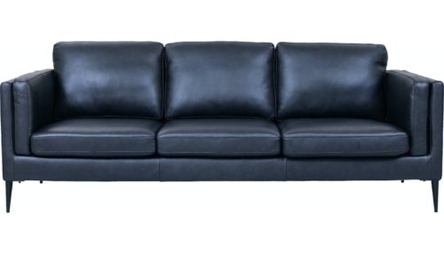 På billedet ser du variationen Valencia, 3-personers sofa, Læder fra brandet Raymond & Hallmark i en størrelse H: 83 cm. x L: 220 cm. x D: 88 cm. i farven Sort